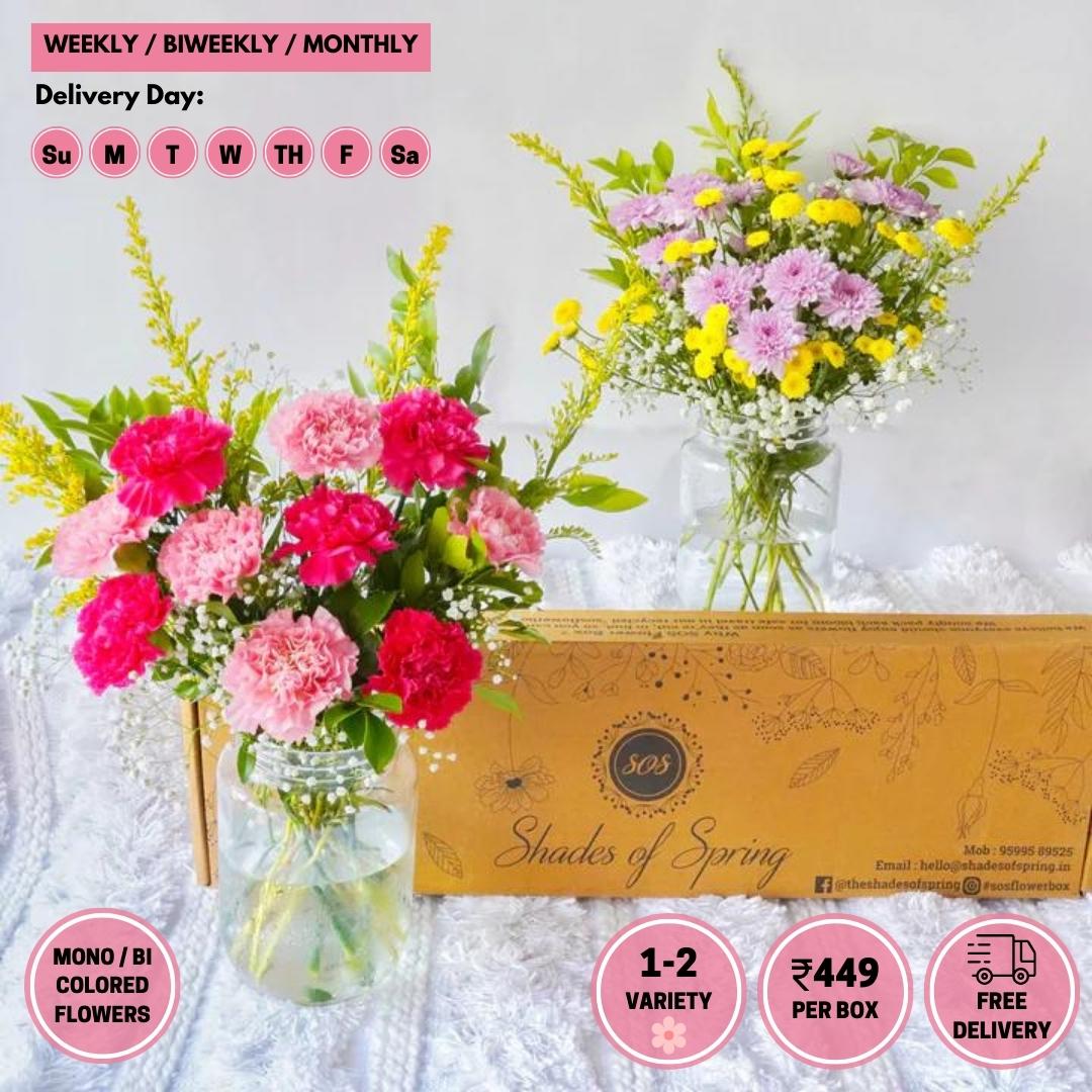 Seasonal Flowerbox Subscription Shades of Spring