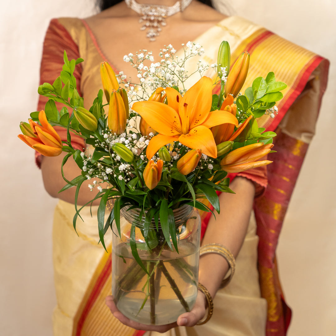 orange tiger lily wedding bouquets Mandarin Orange Lily Flowerbox